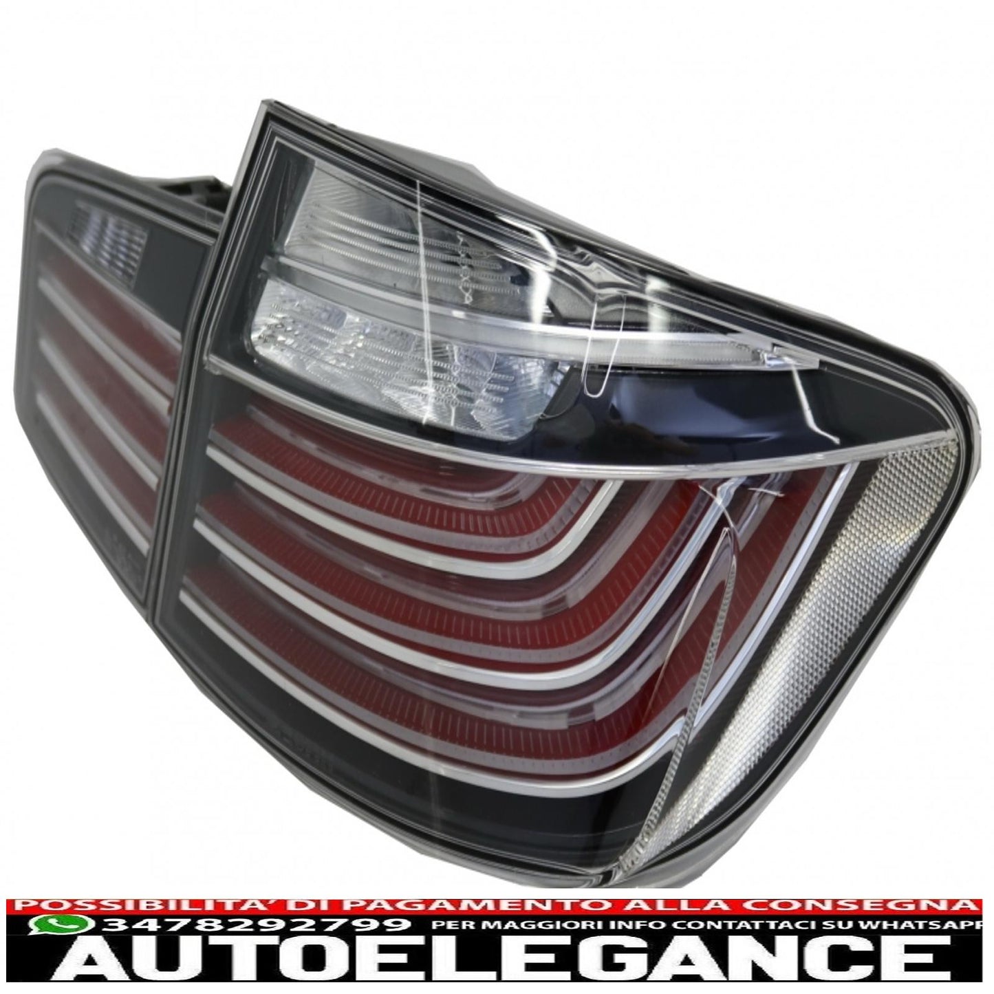 m performance led rear lights suitable for bmw 5 series f10 (2011-2017) black line design lci