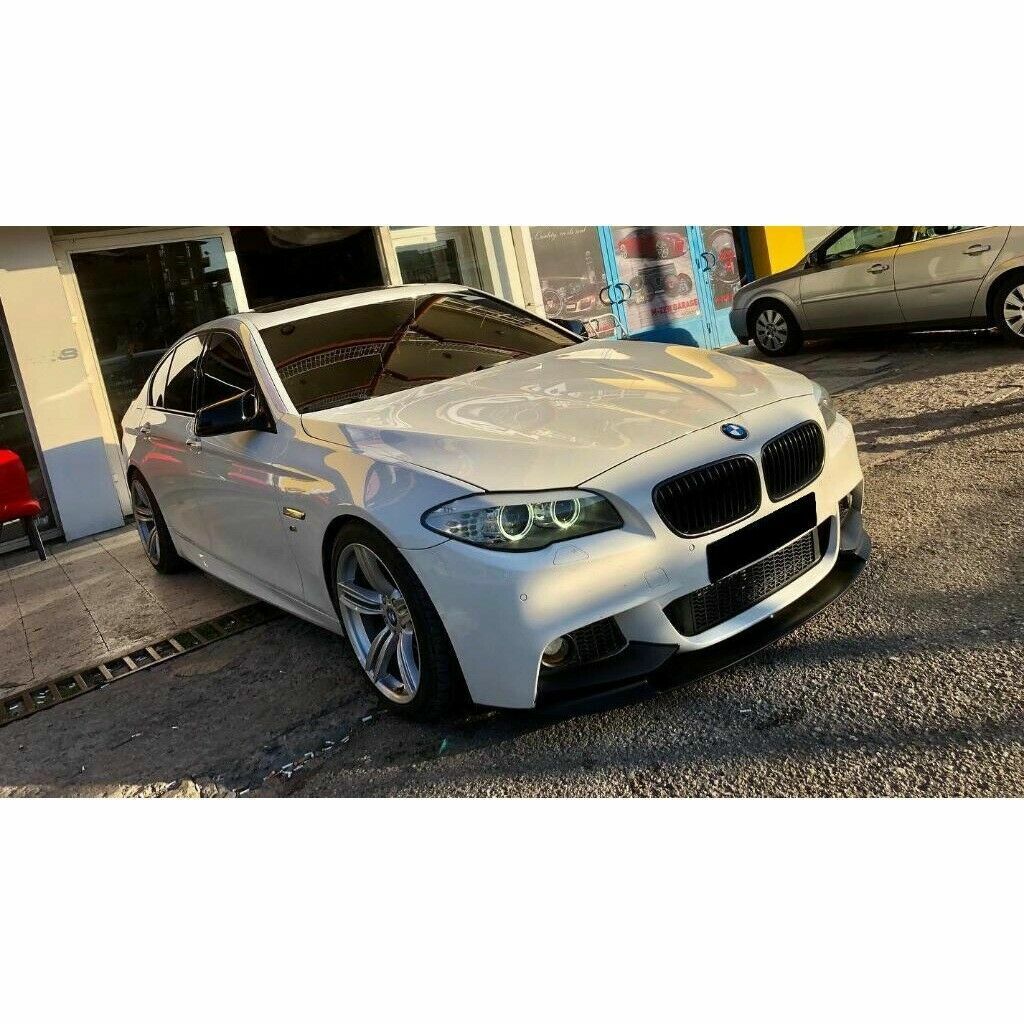 BMW 5 SERIES F10 F11 FRONT BUMPER SPLITTER MATT BLACK M BLADE 0133