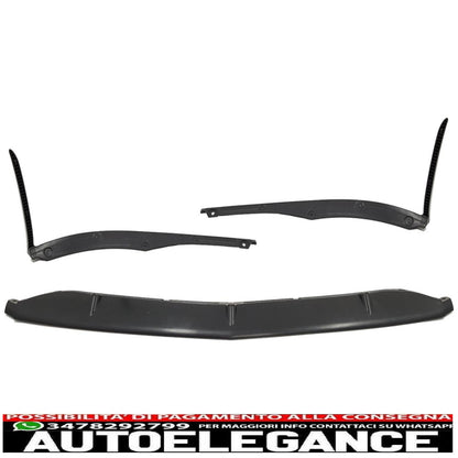 Front bumper lip suitable for mercedes c class w205 s205 a205 c205 (2014-2018) limousine model t coupe cabriolet edition 1 design matt black 