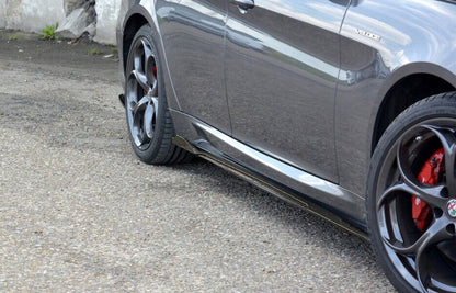 SPOILER SPLITTER UNDER SKIRTS ABS TUNING ALFA ROMEO GIULIA GLOSSY BLACK -1 00