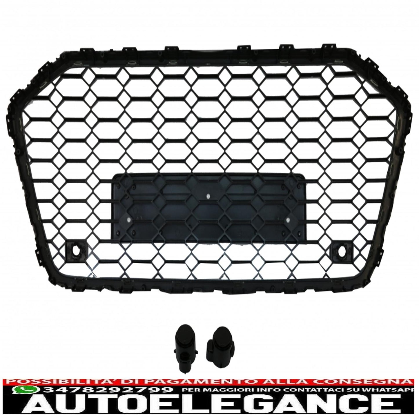 center grille without badge suitable for audi a6 c8 4k (2018-up) rs6 design piano black 