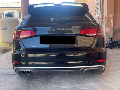 DIFFUSER SUITABLE FOR AUDI A3 8V 2017-2020 SPORTBACK STANDARD BUMPER S3 LOOK