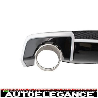 Diffusore e terminali di scarico per paraurti posteriore adatti per audi a3 8v berlina cabrio (2012-2015) design RS3