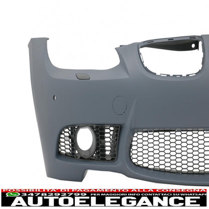 paraurti anteriore con proiettori fendinebbia adatto a bmw serie 3 e92 coupe e93 cabrio (2006-2009) m3 look con pdc