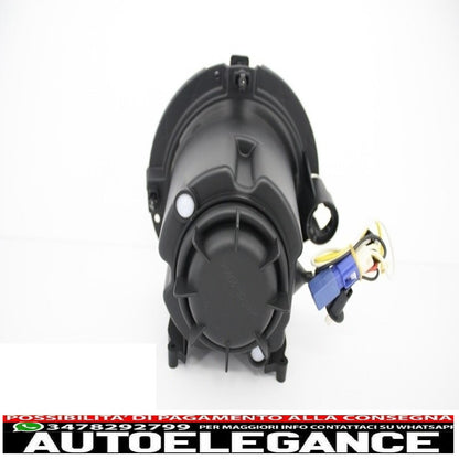 fari anteriori neri look bi-xeno con coperture led bianchi drl adatti per mercedes classe g w463 (1989-2012) design g65