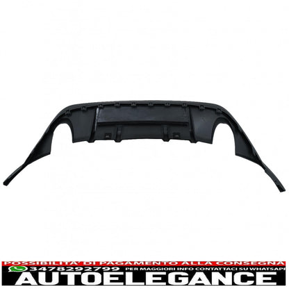 diffusore paraurti posteriore con doppia uscita per terminali di scarico singoli adatto per vw golf 7 vii (2013-2016) design gti