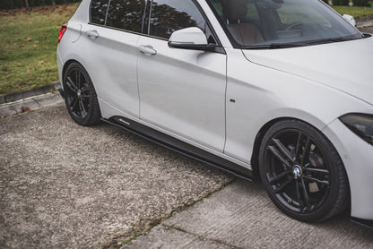 SOTTO MINIGONNE ADATTE PER BMW SERIE 1 F20 2011-2019 LOOK M NERO LUCIDO
