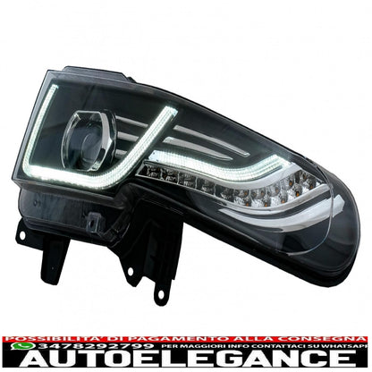 griglia anteriore con fari a led look bi-xeno adatta per toyota fj cruiser xj10 (2007-2015) con indicatori di direzione dinamici