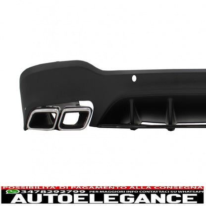 diffusore posteriore adatto per mercedes glc x253 suv (2015-07.2019) glc63 terminali di scarico
