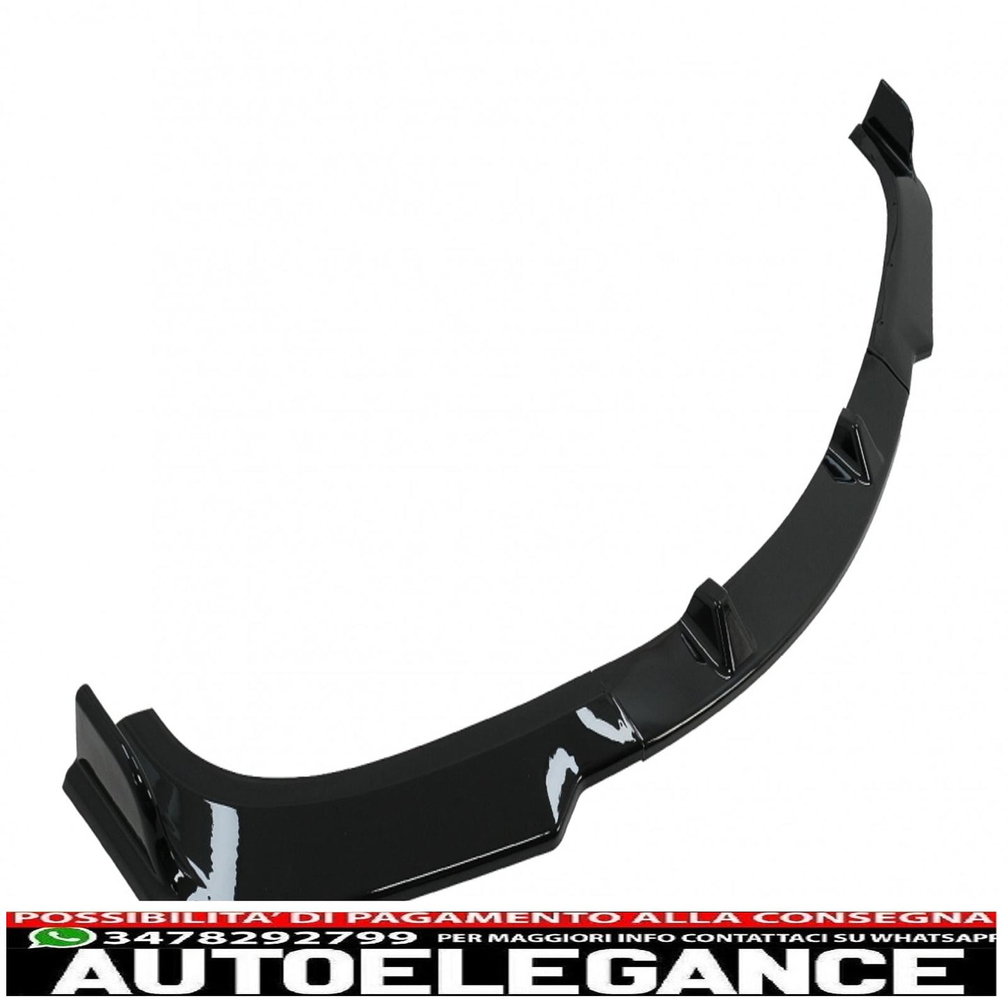 Front bumper additional spoiler suitable for BMW 3 Series E90 E91 LCI (2008-2011) Limousine Touring Piano Black 
