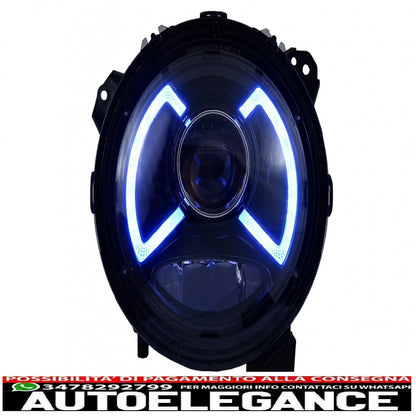 Full LED headlights suitable for Jeep Wrangler IV JL/JLU (2018-up) light bar. 
