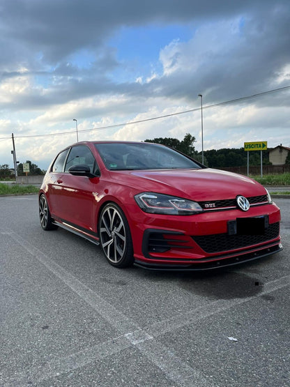 SPLITTER ADATTO PER VW GOLF 7.5 GTI GTD RLINE 2017-2019 LOOK NERO LUCIDO V1