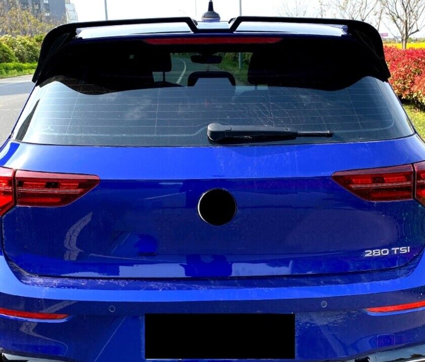 SPOILER POSTERIORE ADATTO PER VW GOLF 8 LOOK NERO LUCIDO DESIGN SPORTIVO