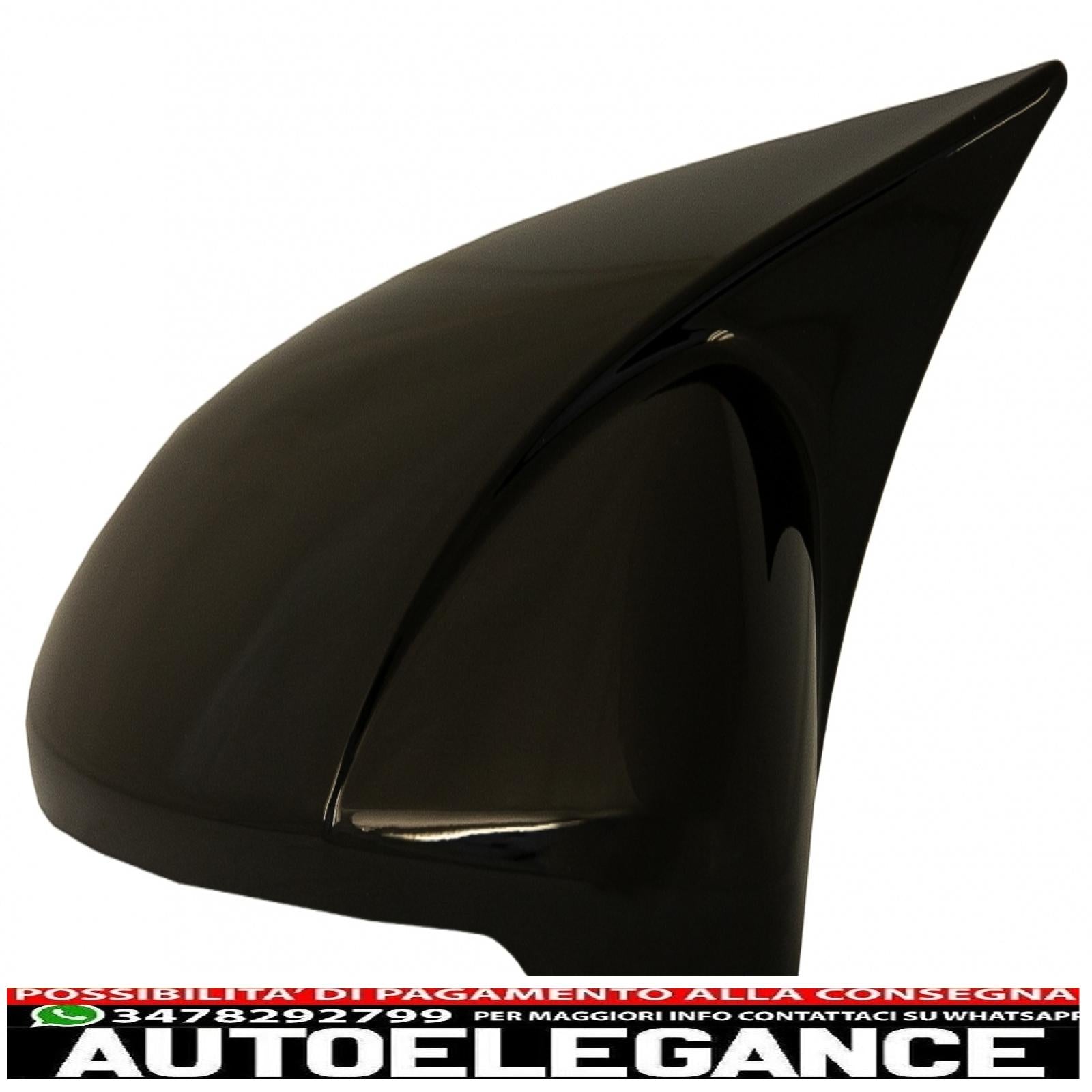 Copri specchietti adatti per vw golf vii 7 e 7.5 (2013-up) touran ii (2015-2016) golf alltrack (2014-2017) pianoforte nero AUTOELEGANCERICAMBI