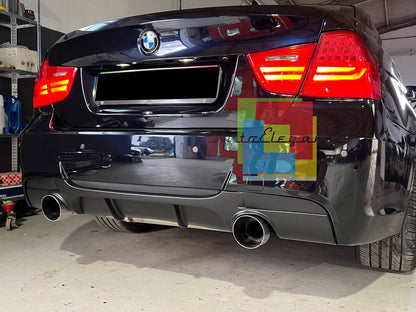 DIFFUSEUR ADAPTÉ POUR BMW SÉRIE 3 E90 E91 2005-2012 MSPORT 1+1 LOOK NOIR MAT