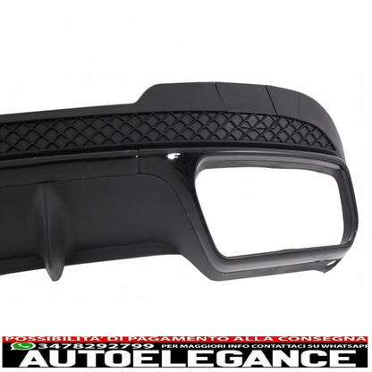 diffusore posteriore e terminali di scarico adatti per mercedes classe e w212 s212 amg sport line facelift (2013-2016) design nero e63