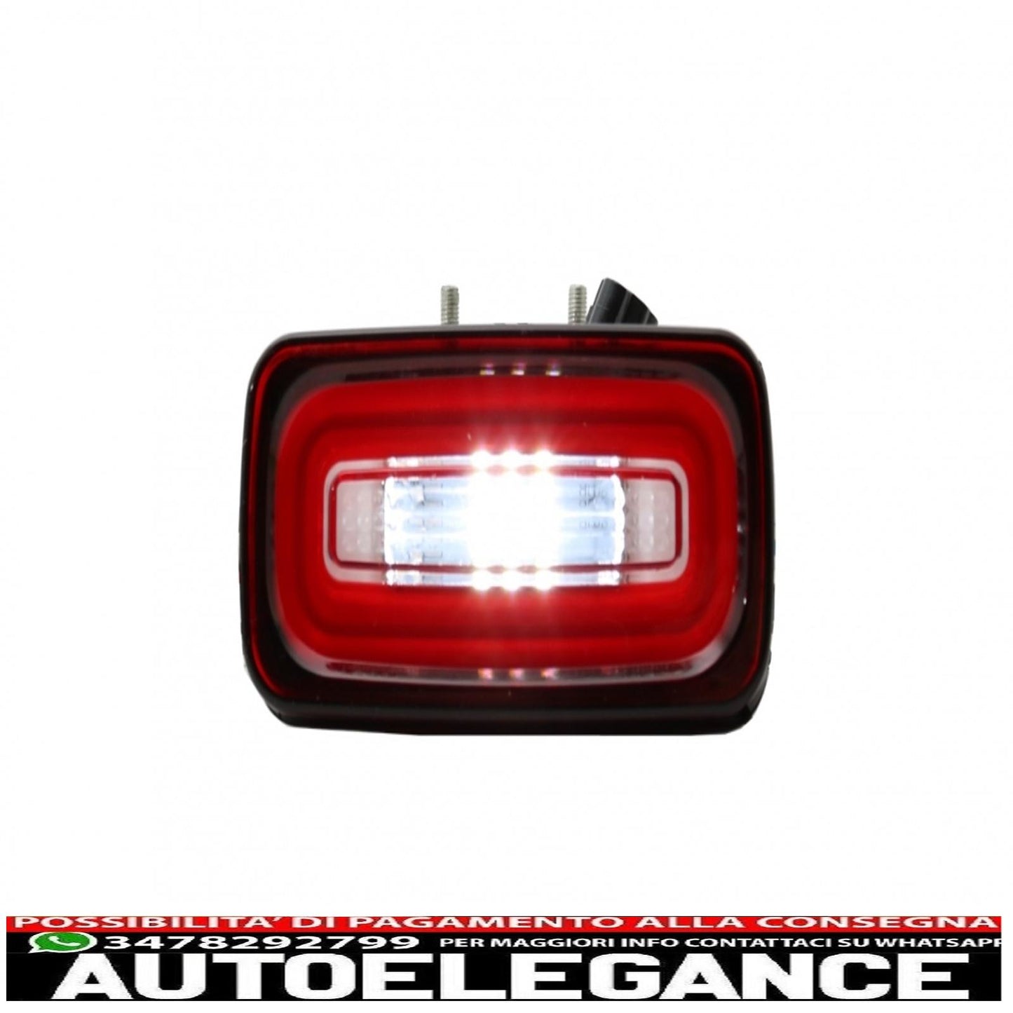 Barra luminosa per fendinebbia paraurti posteriore a LED adatta per mercedes classe G W463 (1989-2015) rosso trasparente AUTOELEGANCERICAMBI