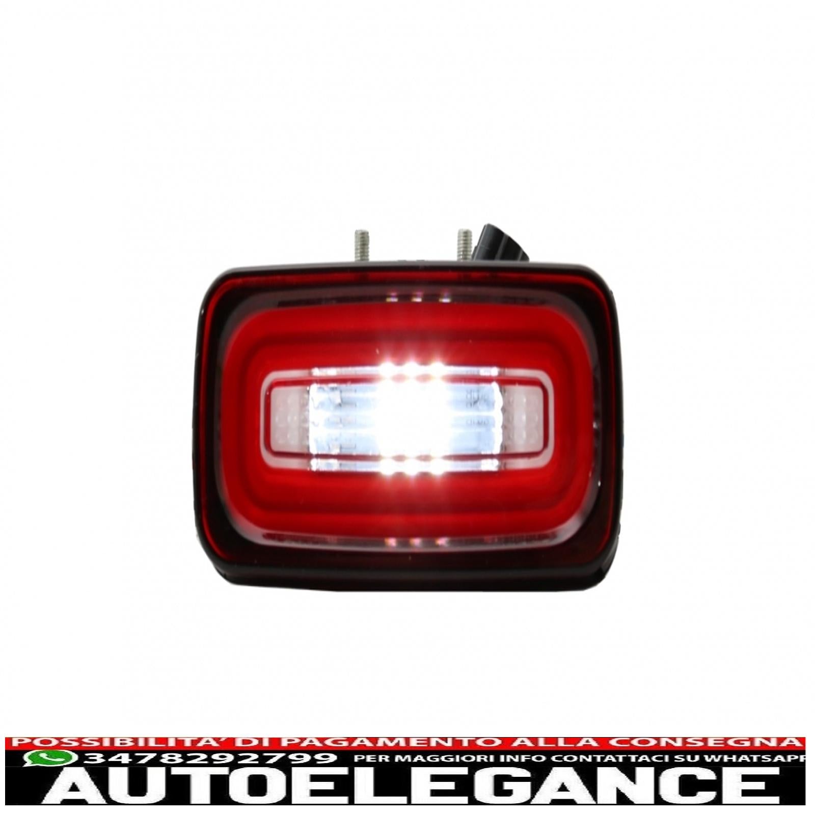 Barra luminosa per fendinebbia paraurti posteriore a LED adatta per mercedes classe G W463 (1989-2015) rosso trasparente AUTOELEGANCERICAMBI