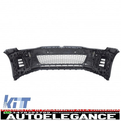 Paraurti anteriore adatto per vw golf vii golf 7 dal 2013 in poi gti look con fari 3d led rossi drl indicatori di direzione e griglia