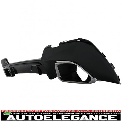 Diffusore mantovana per paraurti posteriore con terminali di scarico cromati, adatto per BMW serie 3 G20 G28 berlina G21 Touring (2018-up) M340i M Look nero pianoforte