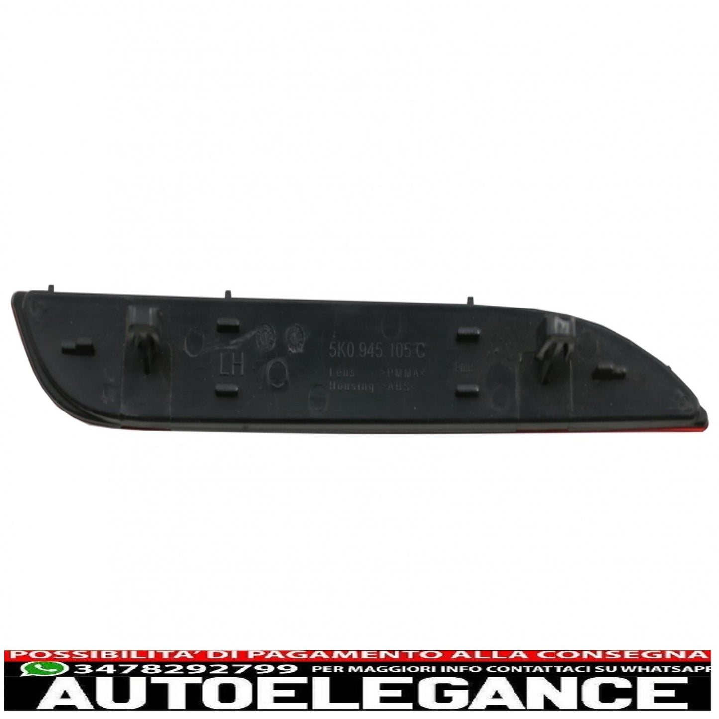 Catarifrangente paraurti posteriore adatto per vw golf 6 vi (2008-2013) r20 AUTOELEGANCERICAMBI