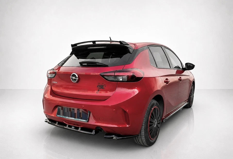 👉Splitter posteriore per Opel/Vauxhall Corsa F (2019-) ABS nero lucido👈