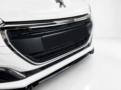 👉Splitter Anteriore Spoiler Sotto Paraurti Nero Lucido Peugeot 208 MK1 15-19👈