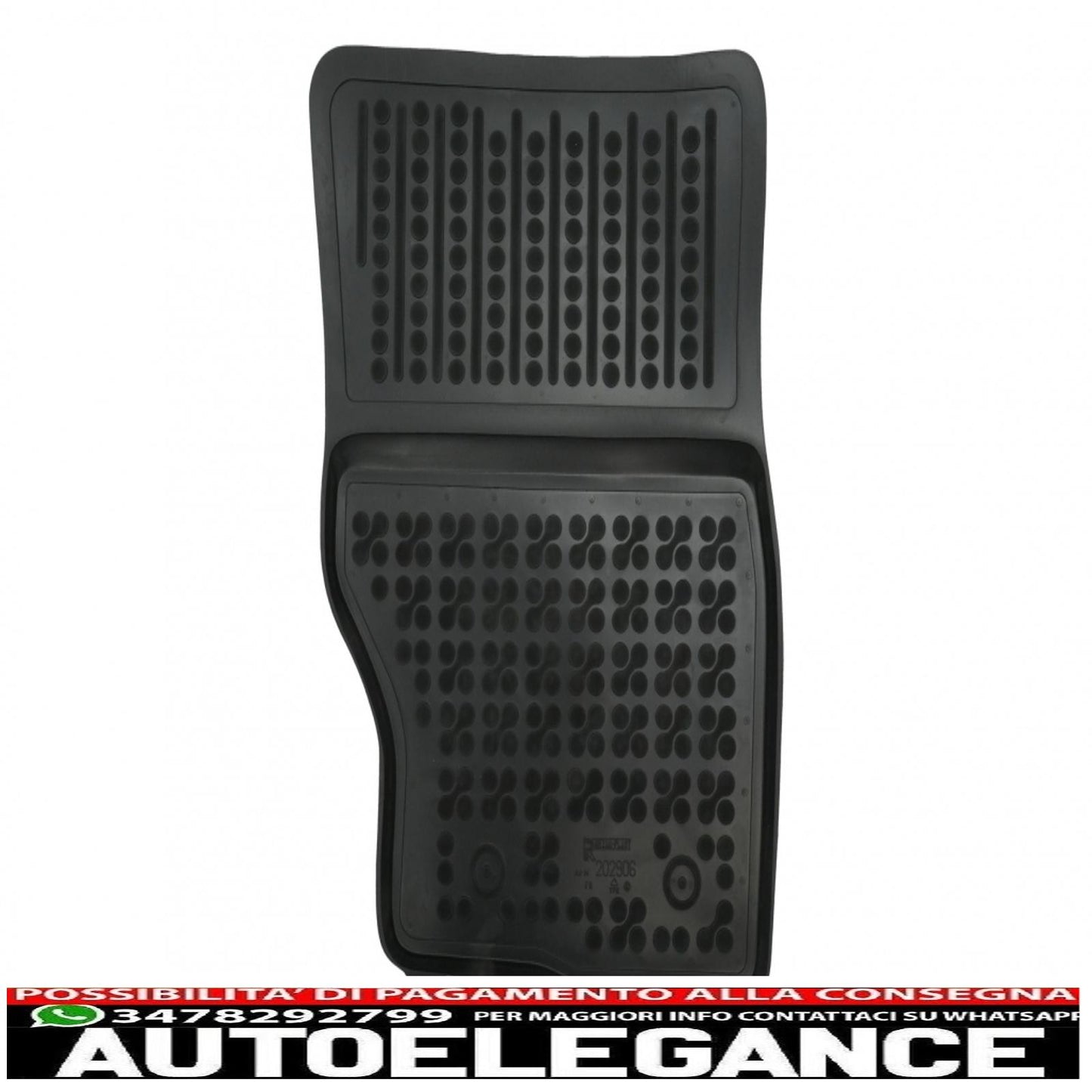 Black rubber mat suitable for Land Rover Discovery V L462 (2017-) Range Rover Sport II L494 (2013-2020)