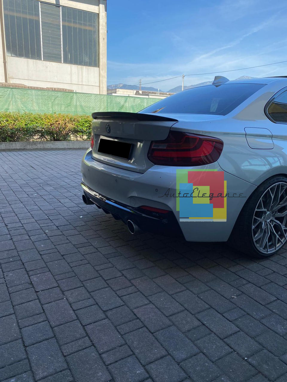 DIFFUSORE ADATTO PER BMW SERIE 2 F22 F23 MSPORT NERO LUCIDO 1+1