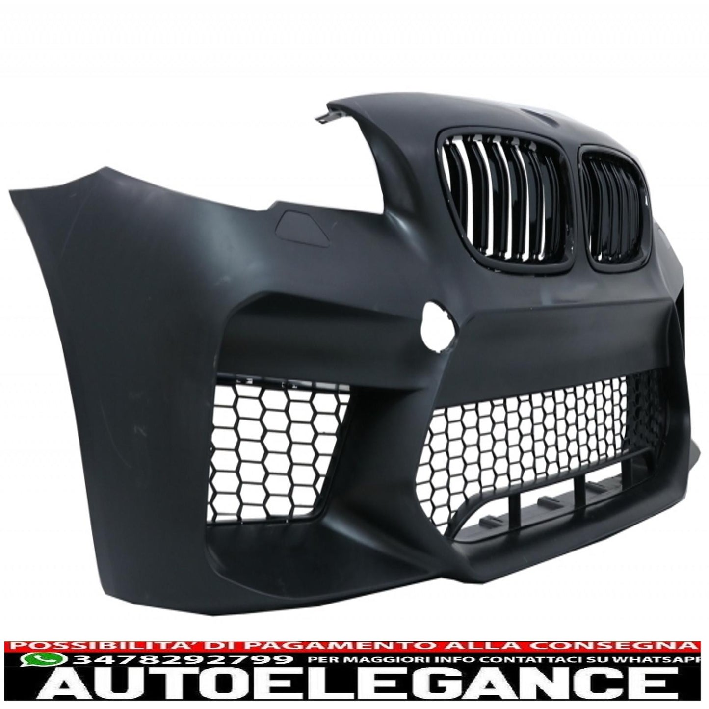kit carrozzeria adatto per paraurti BMW serie 5 F10 (2011-2017) con minigonne laterali e doppi terminali di scarico doppi in fibra di carbonio design M5