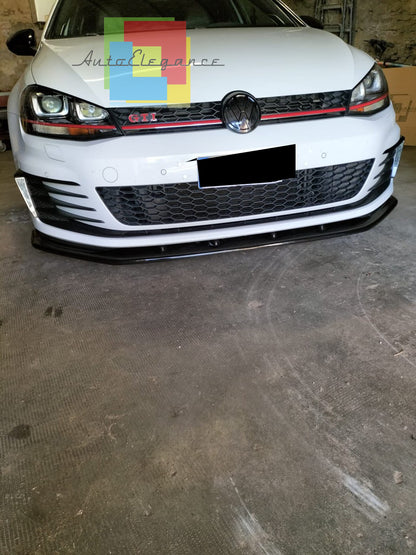 SPLITTER SUITABLE FOR VW GOLF 7 GTI 2012-2016 MAX GLOSSY BLACK SPORTY LOOK