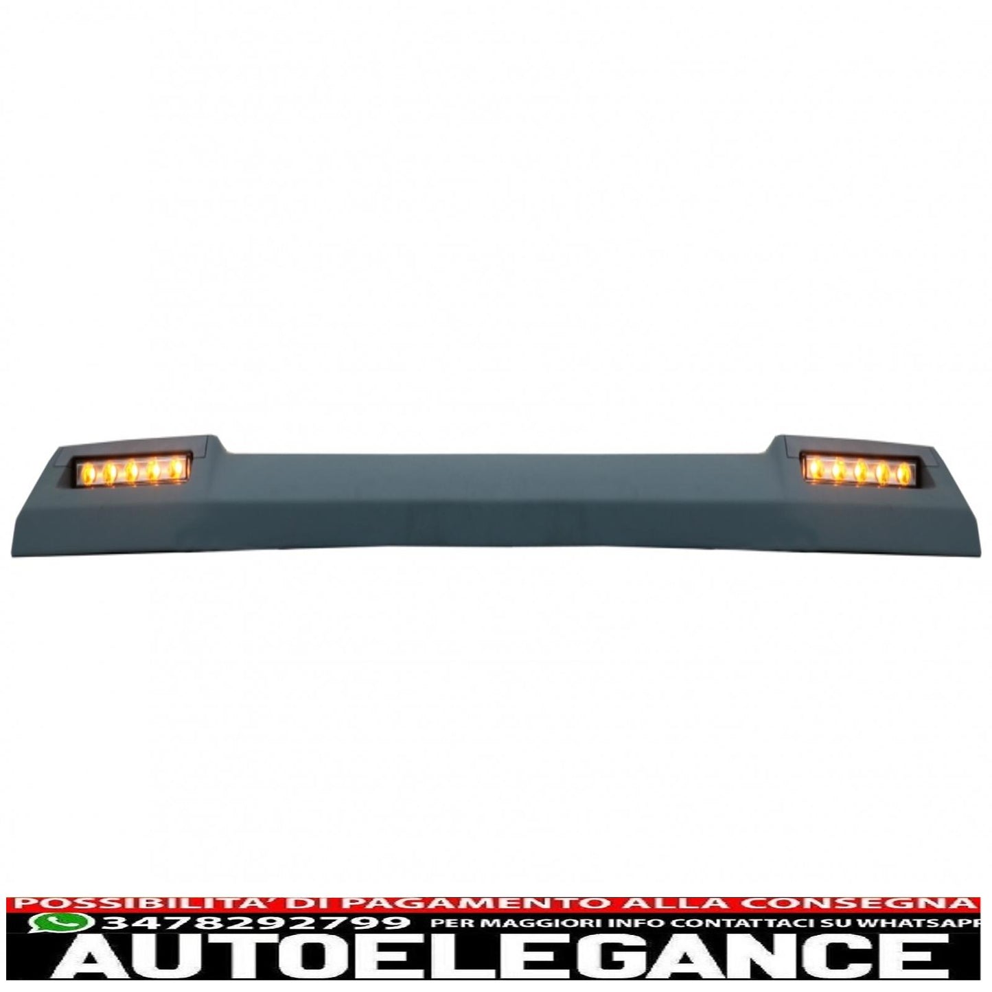 front roof spoiler suitable for mercedes g-class w463 (1989-2017) with dynamic led turn signals design 6x6