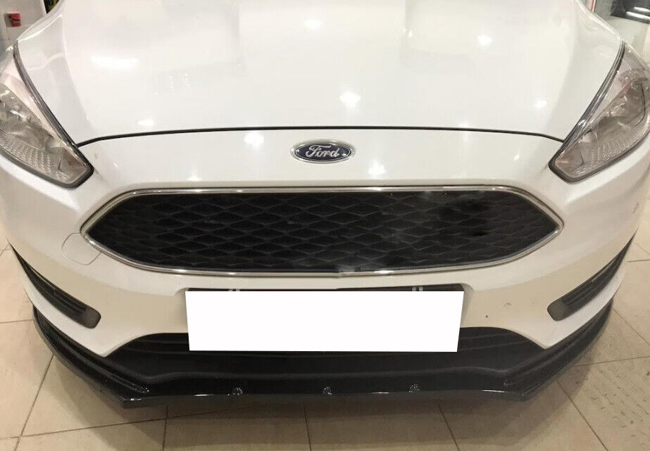 FORD FOCUS MK3 III LIP SPOILER UNDER FRONT BUMPER ABS BLACK 