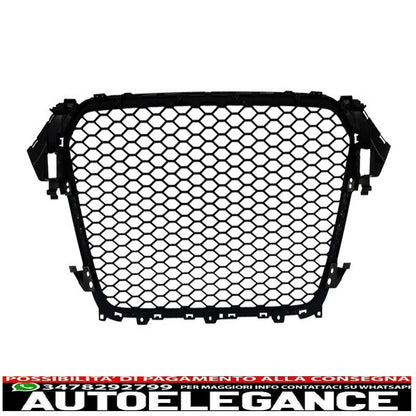 montaggio griglia centrale con paraurti posteriore mantovana diffusore d'aria adatto per audi a4 b8 facelift (2012-2015) limousine avant rs design