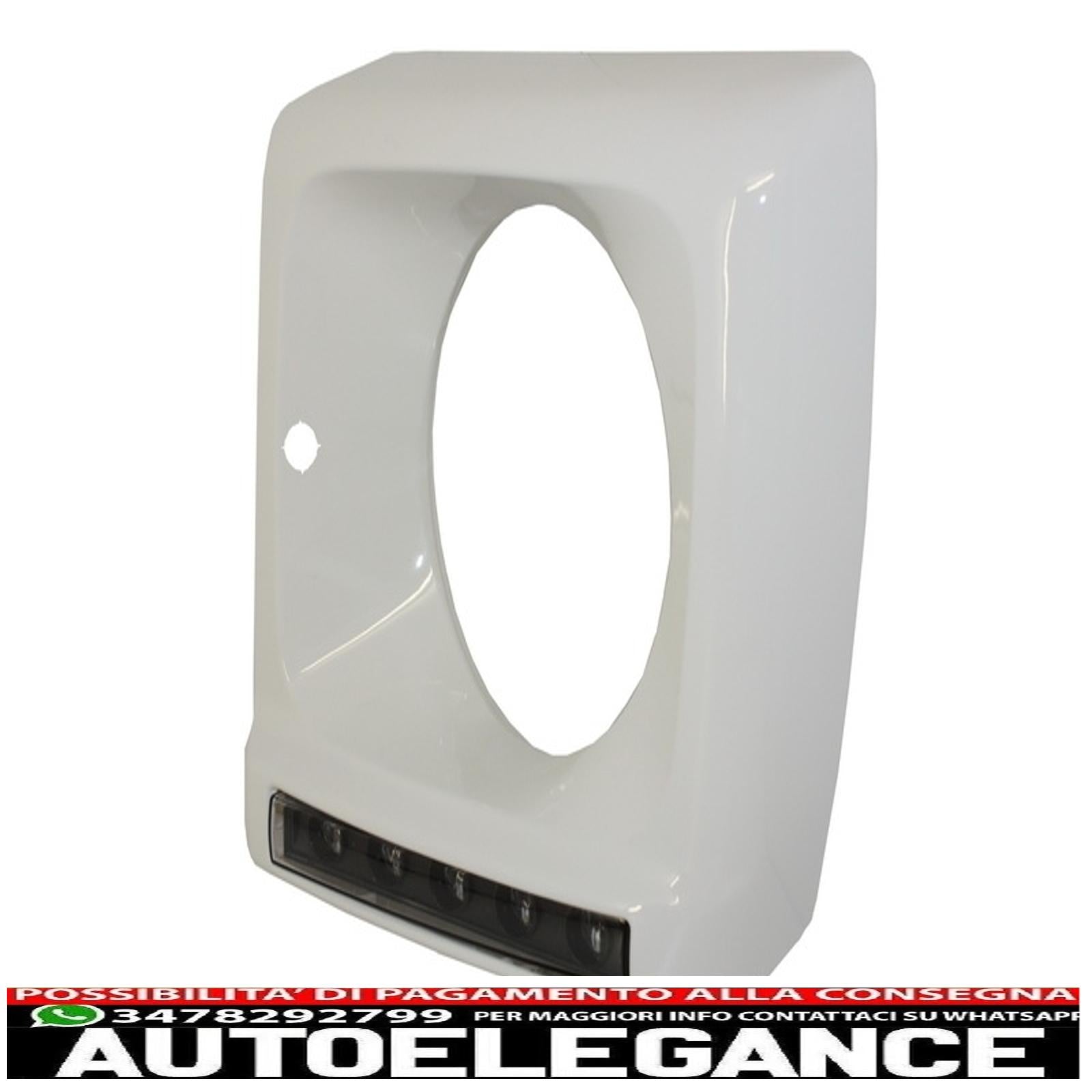 Copri fari bianchi con led drl luci di marcia diurna adatti per mercedes classe g w463 (1989-2012) design g65 AUTOELEGANCERICAMBI
