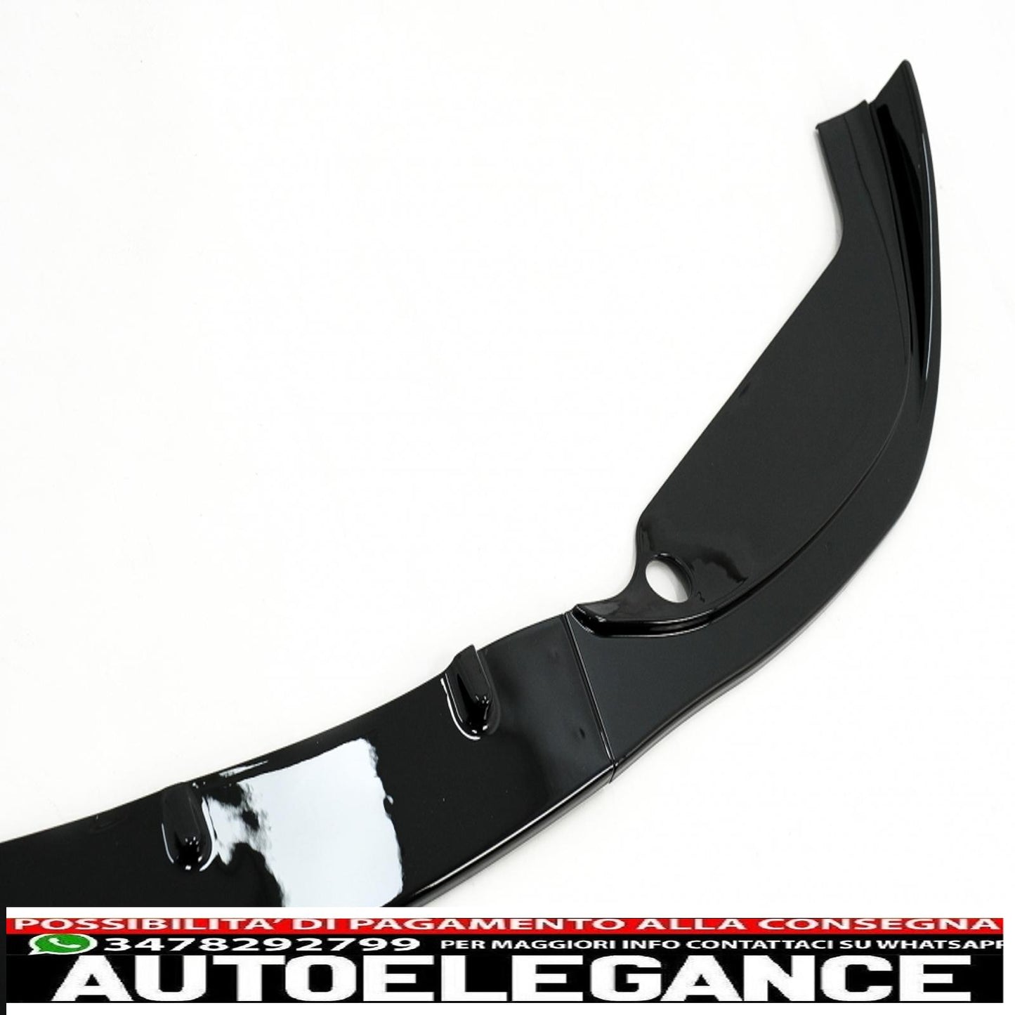 Front bumper additional spoiler suitable for BMW 3 series e46 m3 sedan touring (1998-2004) piano black