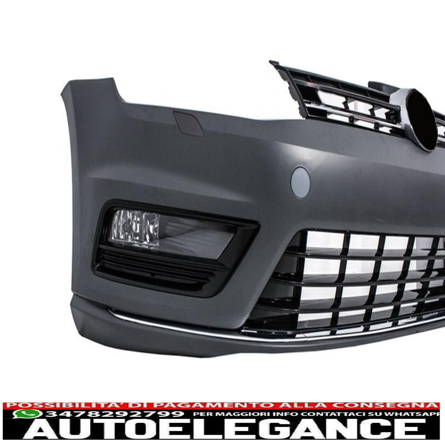 front bumper and bi-xenon look led headlights with sequential dynamic direction indicators suitable for vw golf vii 7 (2013-2017) r-line look