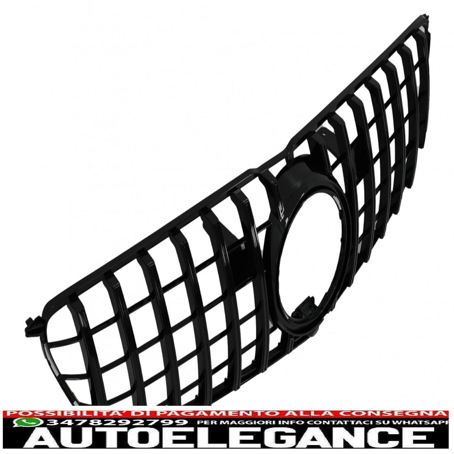 central grille suitable for mercedes gls x166 facelift (2016-2018) gtr design black 