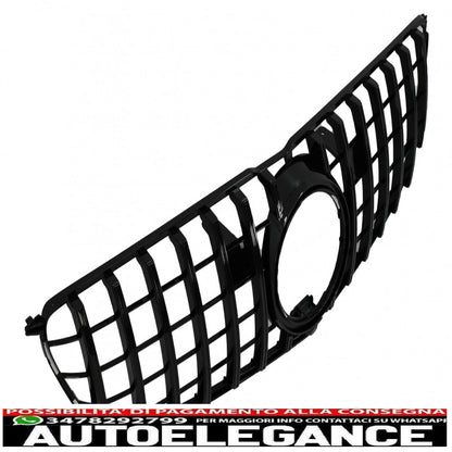 central grille suitable for mercedes gls x166 facelift (2016-2018) gtr design black 