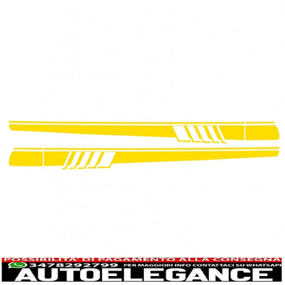 side decals matt yellow vinyl sticker suitable for mercedes c class c205 coupe a205 cabriolet (2014-up)