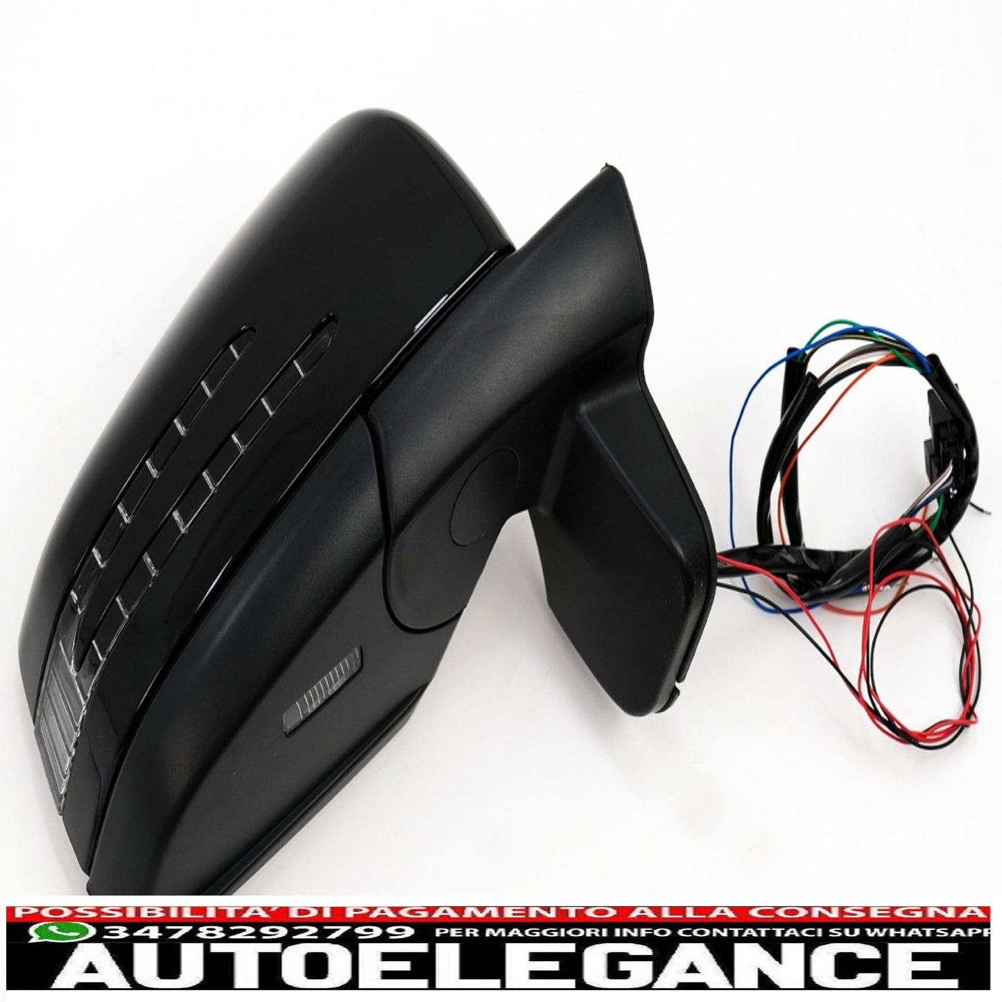 Complete mirror assembly suitable for mercedes g-class w463 (1989-2018) 2013 piano black design 
