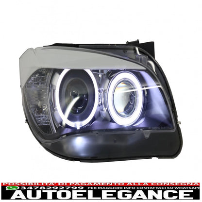 Fari a LED Angel Eyes adatti per BMW X1 E84 (2009-2012) aspetto Xenon