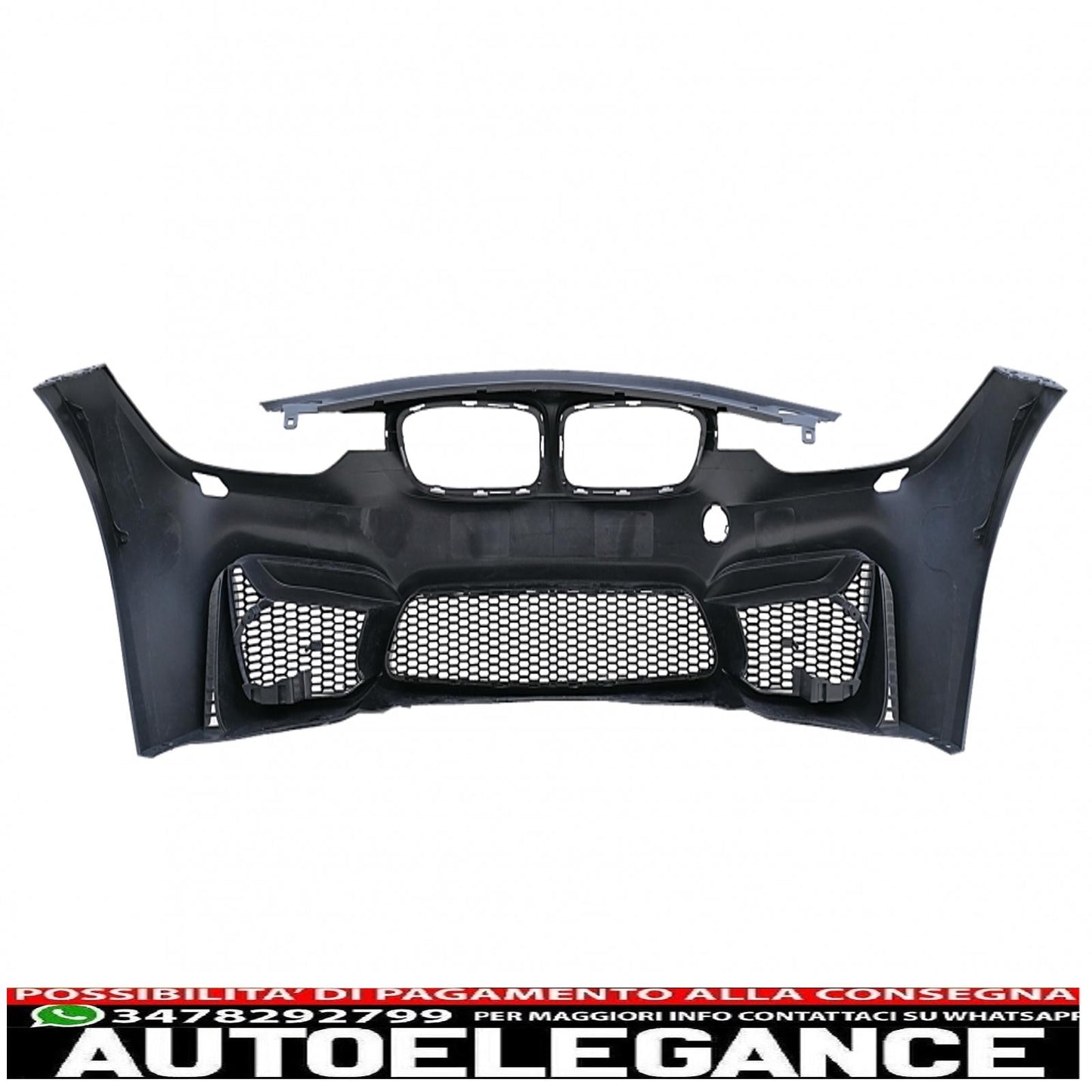 paraurti anteriore adatto per bmw serie 3 f30 f31 (2011-2019) con fendinebbia e minigonne laterali design m3