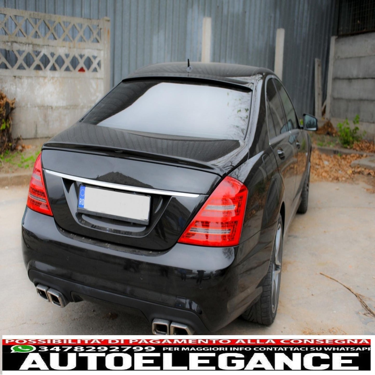 trunk spoiler suitable for mercedes s class w221 (2005-2011) 