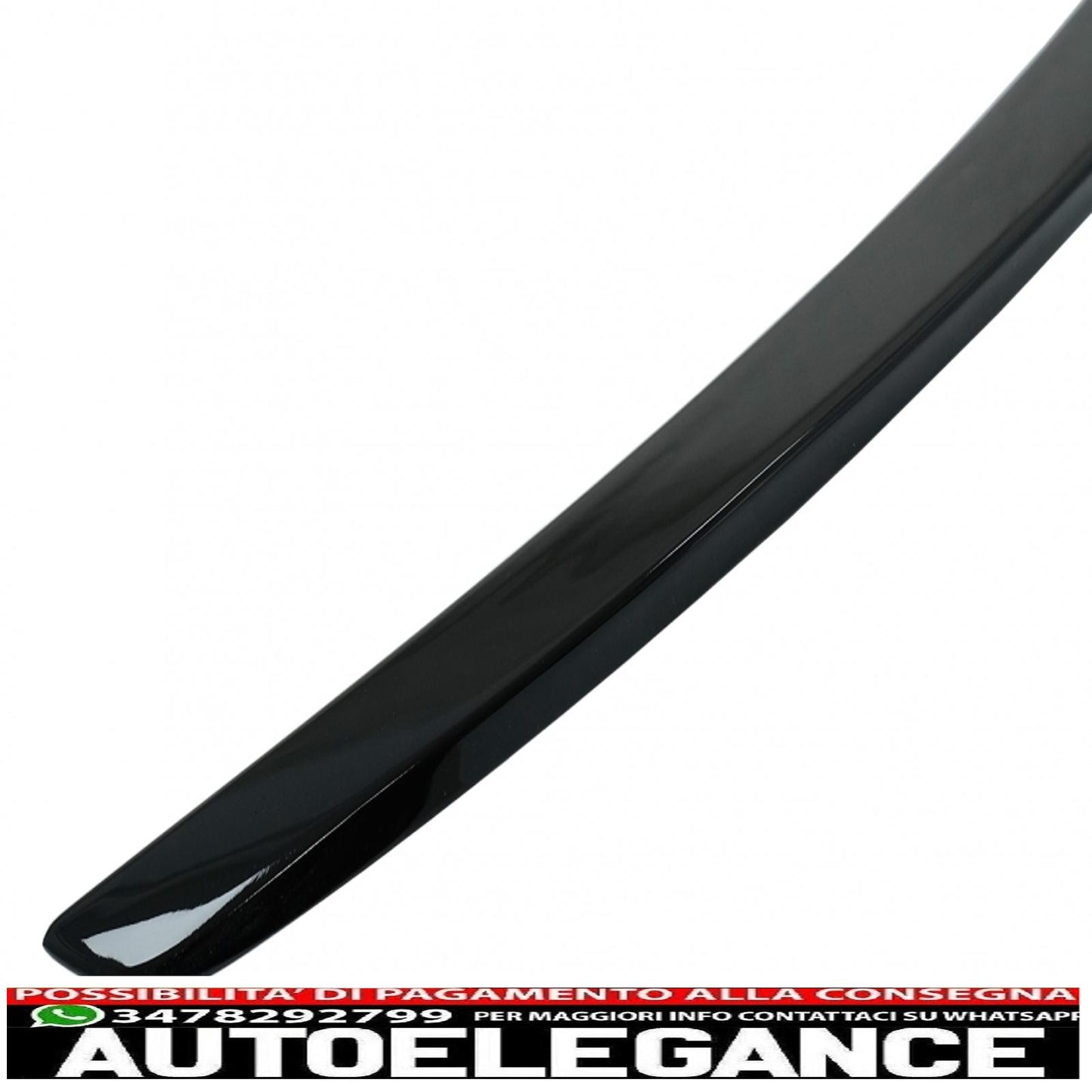 trunk spoiler suitable for mercedes s class w222 (2014-2020) piano black sport rear lip 