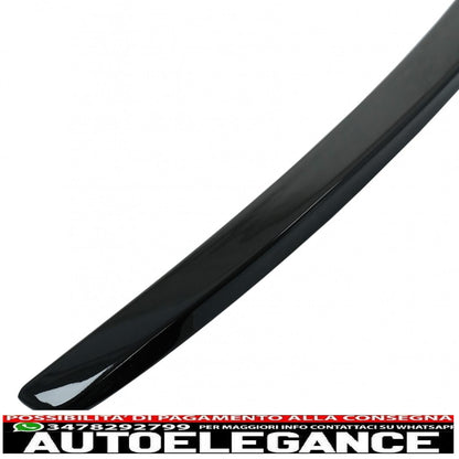 trunk spoiler suitable for mercedes s class w222 (2014-2020) piano black sport rear lip 