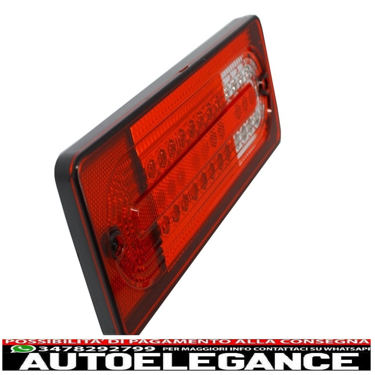 led rear lights suitable for mercedes g class w463 (1989-2015) red transparent