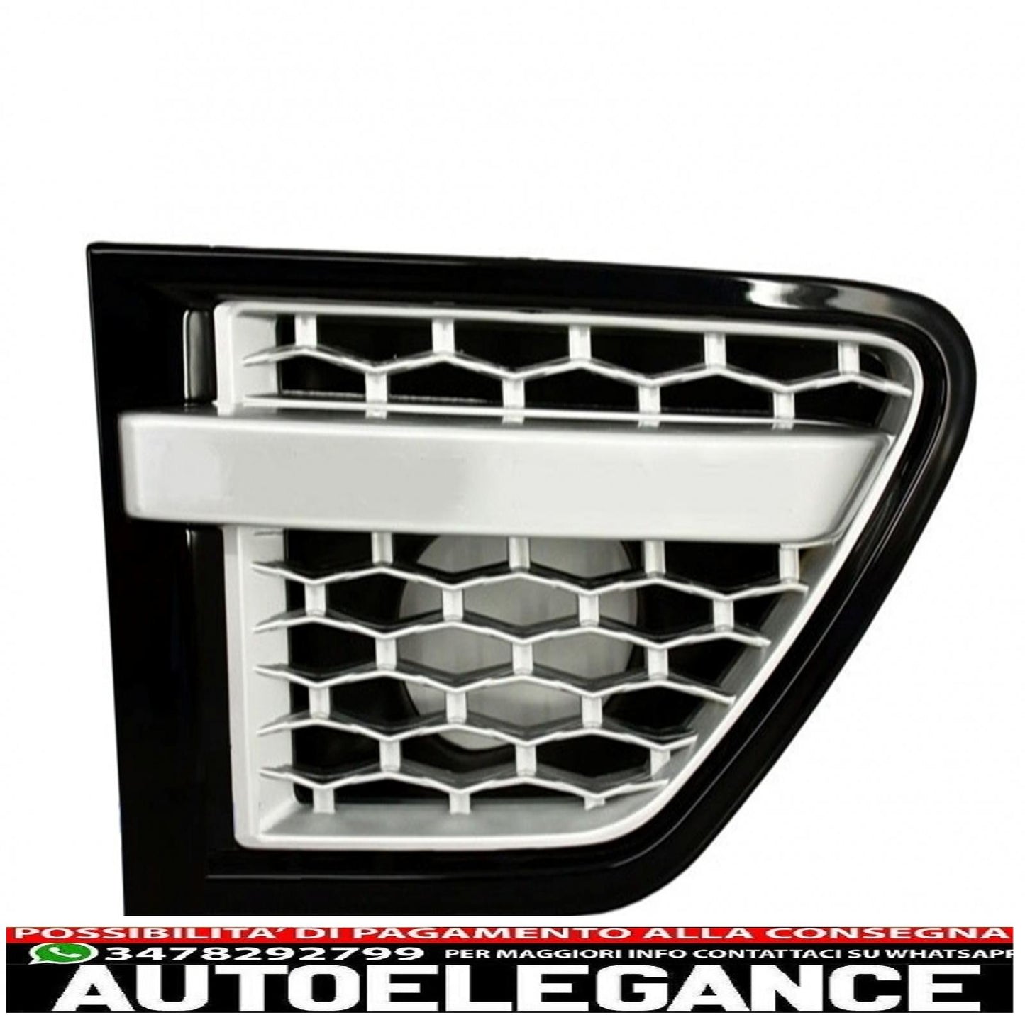 central grille and side air intakes group suitable for land rover sport l320 facelift (2009-2013) autobiography look black silver edition