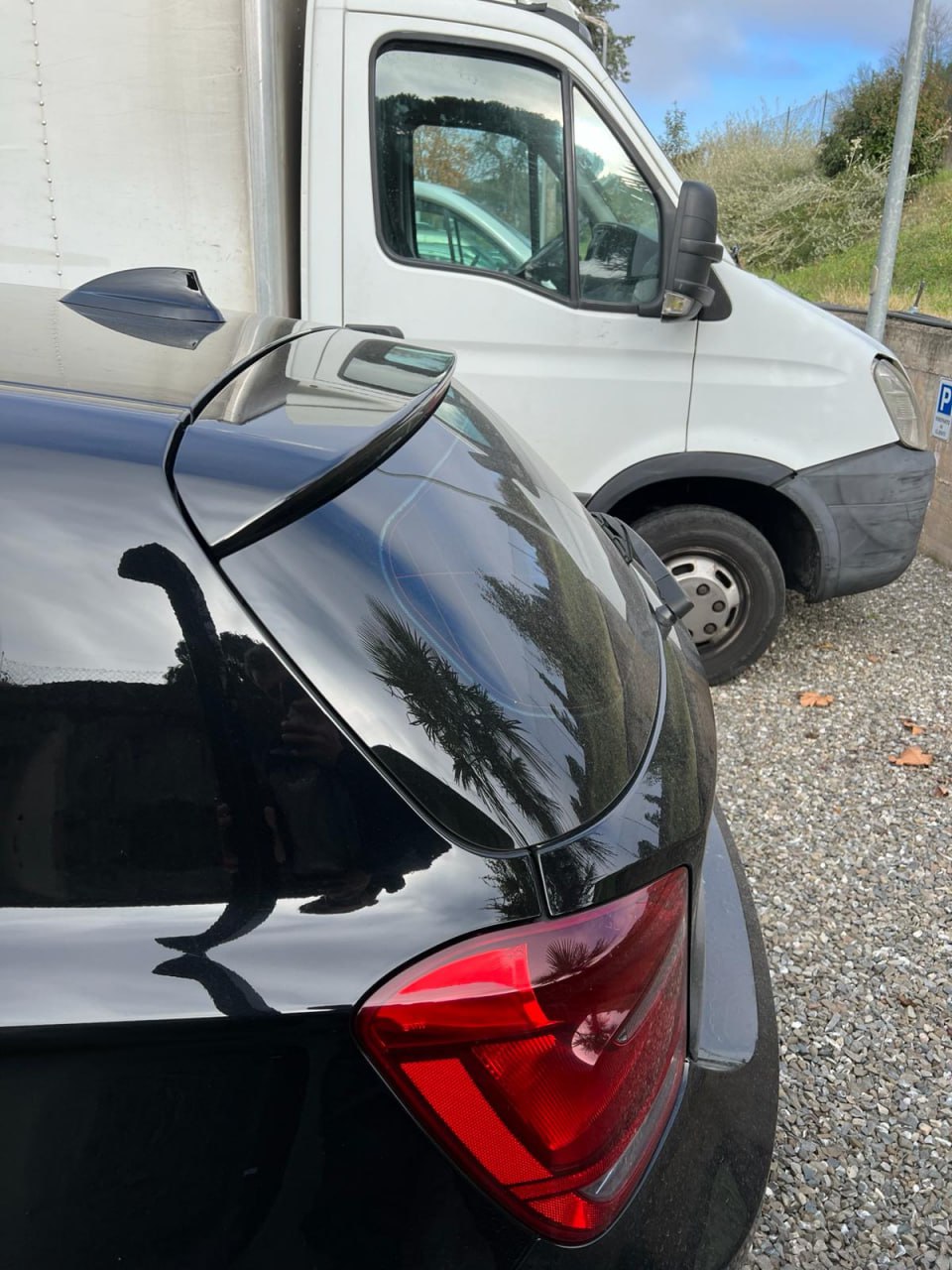 SPOILER FOR BMW 1 SERIES F20 2011-2019 REAR GLOSS BLACK ROOF LOOK M 0599