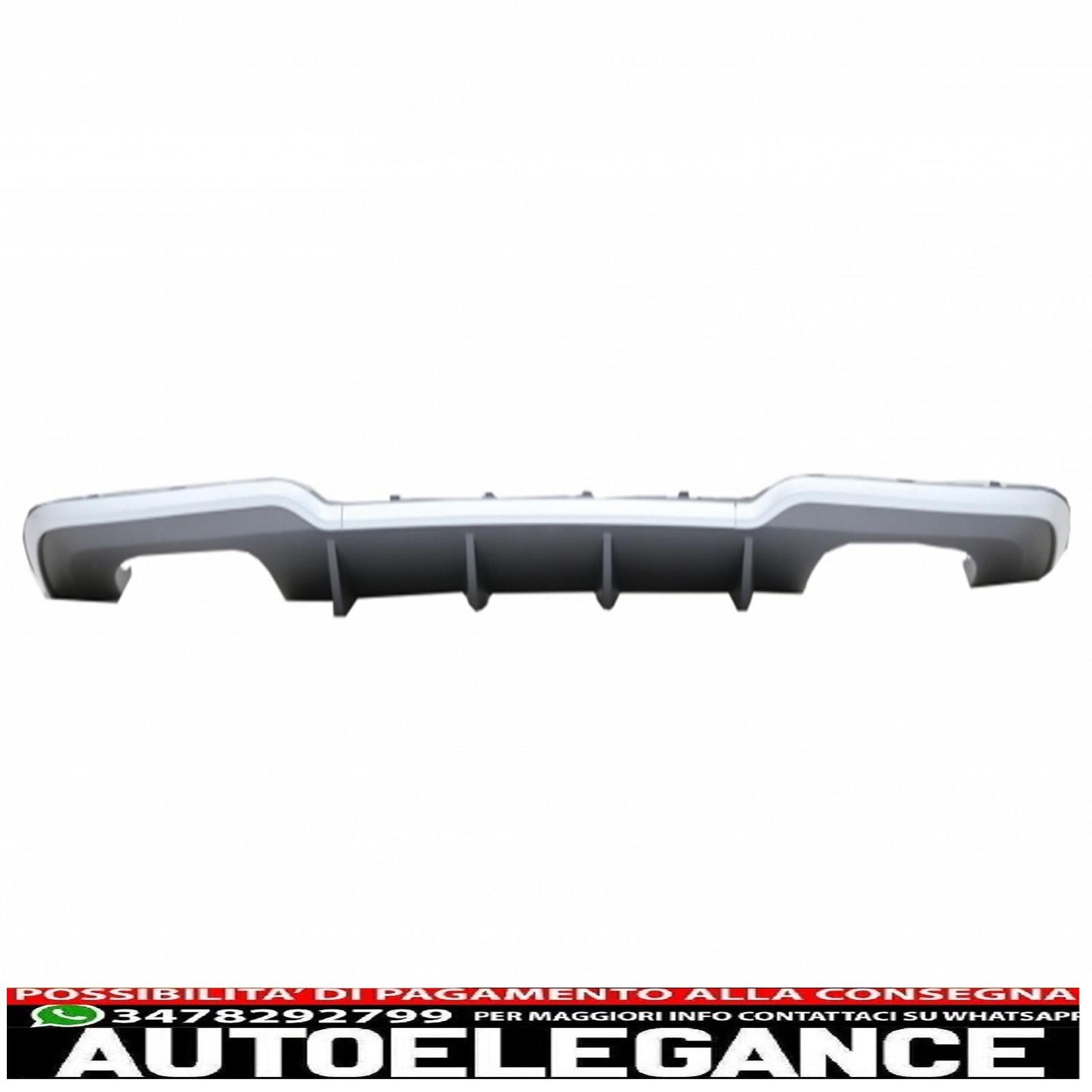 Rear bumper valance diffuser with exhaust tips suitable for audi a3 8v facelift (2016-2019) bumper s-line hatchback sportback s3 design